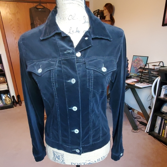 black cord denim jacket